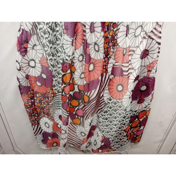 20 Something Dress SZ L Pink Striped Floral Chiffon Spaghetti Straps Lined EUC - Picture 7 of 16